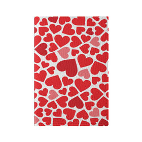 Обложка для паспорта матовая кожа с принтом Сердечки в Екатеринбурге, натуральная матовая кожа | размер 19,3 х 13,7 см; прозрачные пластиковые крепления | Тематика изображения на принте: девушка | любовь | сердечко | сердце
