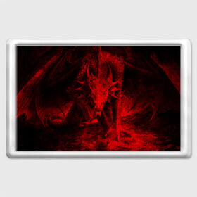 Магнит 45*70 с принтом Дракон в Екатеринбурге, Пластик | Размер: 78*52 мм; Размер печати: 70*45 | dragon | дракон