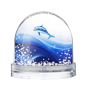 Водяной шар с принтом Дельфин в Екатеринбурге, Пластик | Изображение внутри шара печатается на глянцевой фотобумаге с двух сторон | Тематика изображения на принте: дельфин | море | рыбка