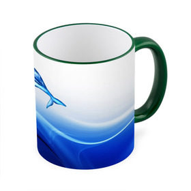 Кружка 3D с принтом Дельфин в Екатеринбурге, керамика | ёмкость 330 мл | дельфин | море | рыбка