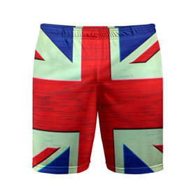 Мужские шорты 3D спортивные с принтом Англия в Екатеринбурге,  |  | англия | модные | популярные | прикольные | стена | флаг