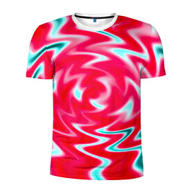 Мужская футболка 3D спортивная с принтом Разводы красок в Екатеринбурге, 100% полиэстер с улучшенными характеристиками | приталенный силуэт, круглая горловина, широкие плечи, сужается к линии бедра | абстракции | разводы | цветные