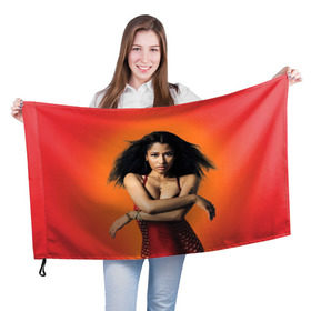 Флаг 3D с принтом Ники Минаж в Екатеринбурге, 100% полиэстер | плотность ткани — 95 г/м2, размер — 67 х 109 см. Принт наносится с одной стороны | onika tanya maraj | автор исполнитель | актриса | американская | ники минаж | певица | рэпер