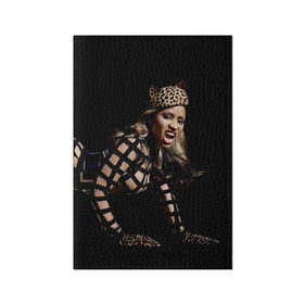 Обложка для паспорта матовая кожа с принтом Ники Минаж в Екатеринбурге, натуральная матовая кожа | размер 19,3 х 13,7 см; прозрачные пластиковые крепления | onika tanya maraj | автор исполнитель | актриса | американская | ники минаж | певица | рэпер