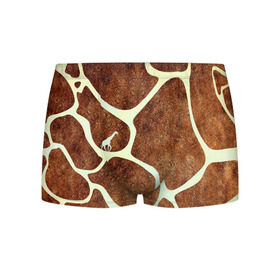 Мужские трусы 3D с принтом Жирафик в Екатеринбурге, 50% хлопок, 50% полиэстер | классическая посадка, на поясе мягкая тканевая резинка | жираф | жирафик | текстуры