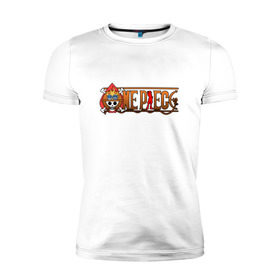 Мужская футболка премиум с принтом One Piece - logo Ace в Екатеринбурге, 92% хлопок, 8% лайкра | приталенный силуэт, круглый вырез ворота, длина до линии бедра, короткий рукав | ван пис | лого | луффи | мугивара | пираты | эйс