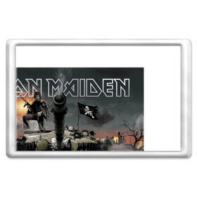 Магнит 45*70 с принтом Iron Maiden в Екатеринбурге, Пластик | Размер: 78*52 мм; Размер печати: 70*45 | iron maiden | rock | рок | череп