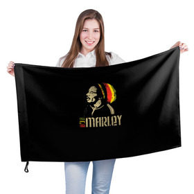 Флаг 3D с принтом Bob Marley в Екатеринбурге, 100% полиэстер | плотность ткани — 95 г/м2, размер — 67 х 109 см. Принт наносится с одной стороны | bob marley | боб марли | музыка | регги | ямайка