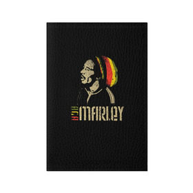 Обложка для паспорта матовая кожа с принтом Bob Marley в Екатеринбурге, натуральная матовая кожа | размер 19,3 х 13,7 см; прозрачные пластиковые крепления | bob marley | боб марли | музыка | регги | ямайка