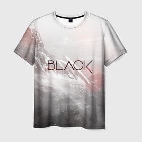 Мужская футболка 3D с принтом BLACK в Екатеринбурге, 100% полиэфир | прямой крой, круглый вырез горловины, длина до линии бедер | минимум деталей   это тренд современной молодежной моды. | минимум слов