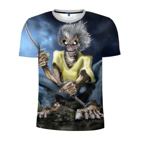 Мужская футболка 3D спортивная с принтом FISHING в Екатеринбурге, 100% полиэстер с улучшенными характеристиками | приталенный силуэт, круглая горловина, широкие плечи, сужается к линии бедра | iron maiden | rock | рок | череп