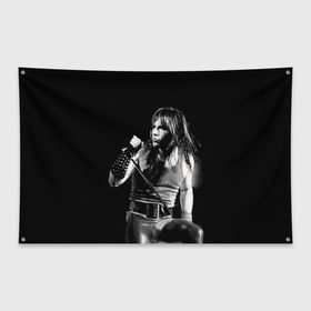 Флаг-баннер с принтом Sing в Екатеринбурге, 100% полиэстер | размер 67 х 109 см, плотность ткани — 95 г/м2; по краям флага есть четыре люверса для крепления | iron maiden | rock | рок | череп