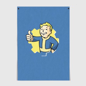 Постер с принтом Fallout в Екатеринбурге, 100% бумага
 | бумага, плотность 150 мг. Матовая, но за счет высокого коэффициента гладкости имеет небольшой блеск и дает на свету блики, но в отличии от глянцевой бумаги не покрыта лаком | fallout | фалаут