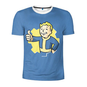 Мужская футболка 3D спортивная с принтом Fallout в Екатеринбурге, 100% полиэстер с улучшенными характеристиками | приталенный силуэт, круглая горловина, широкие плечи, сужается к линии бедра | fallout | фалаут