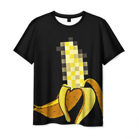 Мужская футболка 3D с принтом Банан 18+ в Екатеринбурге, 100% полиэфир | прямой крой, круглый вырез горловины, длина до линии бедер | банан | большой банан | ххх