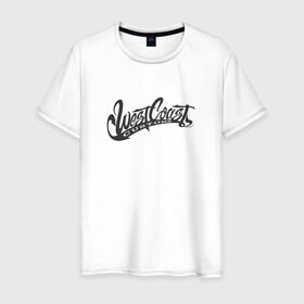 Мужская футболка хлопок с принтом West Coast Customs в Екатеринбурге, 100% хлопок | прямой крой, круглый вырез горловины, длина до линии бедер, слегка спущенное плечо. | 2pac | gangsta | rap | snoop | tupac | вэст | запад | рэп