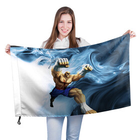 Флаг 3D с принтом Muay thai 3 в Екатеринбурге, 100% полиэстер | плотность ткани — 95 г/м2, размер — 67 х 109 см. Принт наносится с одной стороны | Тематика изображения на принте: muay thai