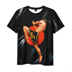 Мужская футболка 3D с принтом Muay thai 4 в Екатеринбурге, 100% полиэфир | прямой крой, круглый вырез горловины, длина до линии бедер | muay thai