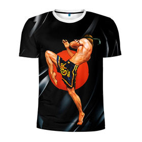 Мужская футболка 3D спортивная с принтом Muay thai 4 в Екатеринбурге, 100% полиэстер с улучшенными характеристиками | приталенный силуэт, круглая горловина, широкие плечи, сужается к линии бедра | muay thai