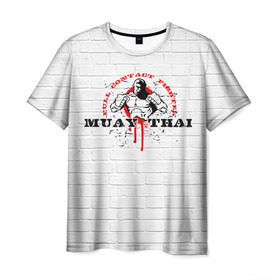 Мужская футболка 3D с принтом Muay thai 7 в Екатеринбурге, 100% полиэфир | прямой крой, круглый вырез горловины, длина до линии бедер | muay thai