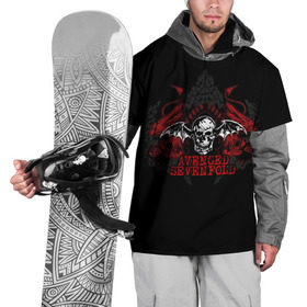 Накидка на куртку 3D с принтом Avenged Sevenfold в Екатеринбурге, 100% полиэстер |  | Тематика изображения на принте: avenged sevenfold