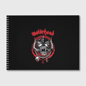 Альбом для рисования с принтом Motorhead в Екатеринбурге, 100% бумага
 | матовая бумага, плотность 200 мг. | motorhead