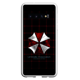 Чехол для Samsung Galaxy S10 с принтом Umbrella Corporation - 2 в Екатеринбурге, Силикон | Область печати: задняя сторона чехла, без боковых панелей | Тематика изображения на принте: resident evil | зомби