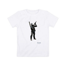 Детская футболка хлопок с принтом Инженер 2 в Екатеринбурге, 100% хлопок | круглый вырез горловины, полуприлегающий силуэт, длина до линии бедер | battlefield | engineer | батлфилд | инженер | солдат