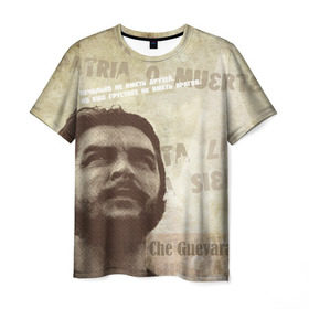 Мужская футболка 3D с принтом Че Гевара в Екатеринбурге, 100% полиэфир | прямой крой, круглый вырез горловины, длина до линии бедер | о.м.с.к. | че | че гевара