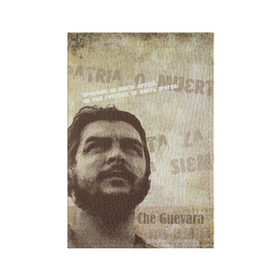Обложка для паспорта матовая кожа с принтом Че Гевара в Екатеринбурге, натуральная матовая кожа | размер 19,3 х 13,7 см; прозрачные пластиковые крепления | о.м.с.к. | че | че гевара