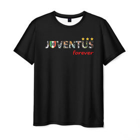 Мужская футболка 3D с принтом JUVENTUS в Екатеринбурге, 100% полиэфир | прямой крой, круглый вырез горловины, длина до линии бедер | juventus | италия | футбол | ювентус