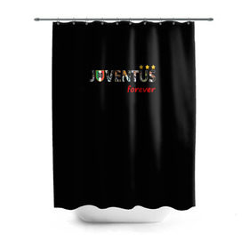 Штора 3D для ванной с принтом JUVENTUS в Екатеринбурге, 100% полиэстер | плотность материала — 100 г/м2. Стандартный размер — 146 см х 180 см. По верхнему краю — пластиковые люверсы для креплений. В комплекте 10 пластиковых колец | juventus | италия | футбол | ювентус