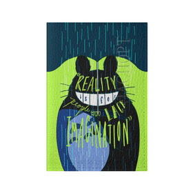 Обложка для паспорта матовая кожа с принтом Totoro - Reality... в Екатеринбурге, натуральная матовая кожа | размер 19,3 х 13,7 см; прозрачные пластиковые крепления | Тематика изображения на принте: totoro | миядзаки | тоторо | хаяо