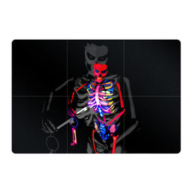Магнитный плакат 3Х2 с принтом Скелет в Екатеринбурге, Полимерный материал с магнитным слоем | 6 деталей размером 9*9 см | bodyart | faceart | helloween | аквагрим | боди арт | бодиарт | замок | ключ | неоновый | свет | сердце | скелет | фейсарт | хэллоуин | череп