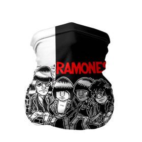 Бандана-труба 3D с принтом Ramones 1 в Екатеринбурге, 100% полиэстер, ткань с особыми свойствами — Activecool | плотность 150‒180 г/м2; хорошо тянется, но сохраняет форму | joey ramone | punk | джоуи рамон | панк | рамонез | рамонес