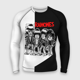 Мужской рашгард 3D с принтом Ramones 1 в Екатеринбурге,  |  | joey ramone | punk | джоуи рамон | панк | рамонез | рамонес