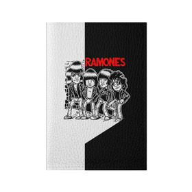 Обложка для паспорта матовая кожа с принтом Ramones 1 в Екатеринбурге, натуральная матовая кожа | размер 19,3 х 13,7 см; прозрачные пластиковые крепления | joey ramone | punk | джоуи рамон | панк | рамонез | рамонес