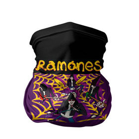 Бандана-труба 3D с принтом Ramones 4 в Екатеринбурге, 100% полиэстер, ткань с особыми свойствами — Activecool | плотность 150‒180 г/м2; хорошо тянется, но сохраняет форму | joey ramone | punk | джоуи рамон | панк | рамонез | рамонес