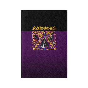 Обложка для паспорта матовая кожа с принтом Ramones 4 в Екатеринбурге, натуральная матовая кожа | размер 19,3 х 13,7 см; прозрачные пластиковые крепления | joey ramone | punk | джоуи рамон | панк | рамонез | рамонес