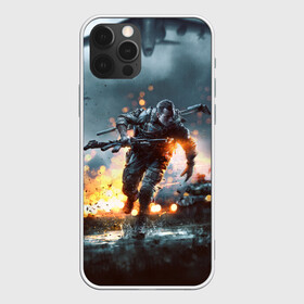 Чехол для iPhone 12 Pro с принтом Battlefield в Екатеринбурге, силикон | область печати: задняя сторона чехла, без боковых панелей | Тематика изображения на принте: battlefield | батла | батлфилд | игра
