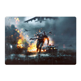 Магнитный плакат 3Х2 с принтом Battlefield в Екатеринбурге, Полимерный материал с магнитным слоем | 6 деталей размером 9*9 см | battlefield | батла | батлфилд | игра