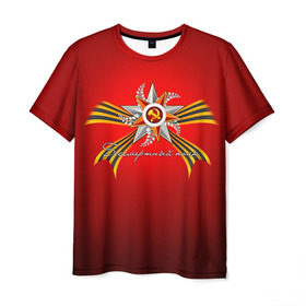 Мужская футболка 3D с принтом Бессмертный полк 2 в Екатеринбурге, 100% полиэфир | прямой крой, круглый вырез горловины, длина до линии бедер | Тематика изображения на принте: 9 мая