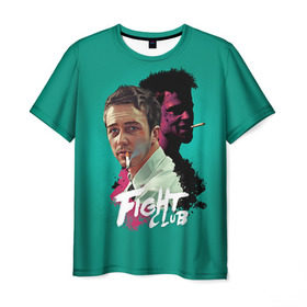 Мужская футболка 3D с принтом FIGHT CLUB в Екатеринбурге, 100% полиэфир | прямой крой, круглый вырез горловины, длина до линии бедер | fight club | бойцовский клуб | бредд питт | питт