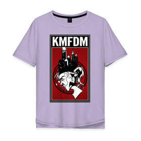 Мужская футболка хлопок Oversize с принтом KMFDM 2013 в Екатеринбурге, 100% хлопок | свободный крой, круглый ворот, “спинка” длиннее передней части | industrial | город | крик