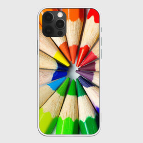 Чехол для iPhone 12 Pro Max с принтом Карандаши в Екатеринбурге, Силикон |  | карандаш | радуга | разноцветная | цветная