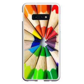 Чехол для Samsung S10E с принтом Карандаши в Екатеринбурге, Силикон | Область печати: задняя сторона чехла, без боковых панелей | карандаш | радуга | разноцветная | цветная