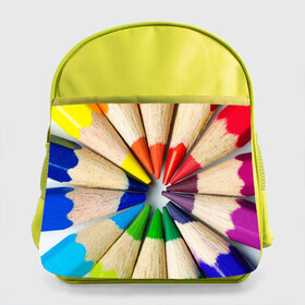 Детский рюкзак с принтом Карандаши в Екатеринбурге, 100% полиэстер | Размеры изделия - высота 34 см, ширина 28 см, глубина 10 см
Размер поля для печати - высота 19.5 см, ширина 24 см | карандаш | радуга | разноцветная | цветная
