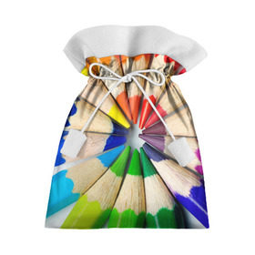 Подарочный 3D мешок с принтом Карандаши в Екатеринбурге, 100% полиэстер | Размер: 29*39 см | карандаш | радуга | разноцветная | цветная