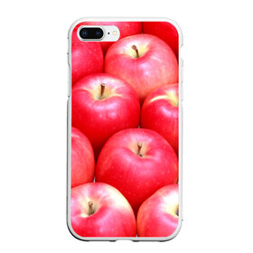 Чехол для iPhone 7Plus/8 Plus матовый с принтом Яблоки в Екатеринбурге, Силикон | Область печати: задняя сторона чехла, без боковых панелей | красные | плоды | уражай | фрукты | яблоки