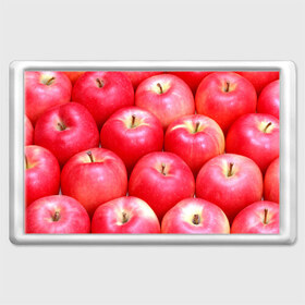 Магнит 45*70 с принтом Яблоки в Екатеринбурге, Пластик | Размер: 78*52 мм; Размер печати: 70*45 | красные | плоды | уражай | фрукты | яблоки